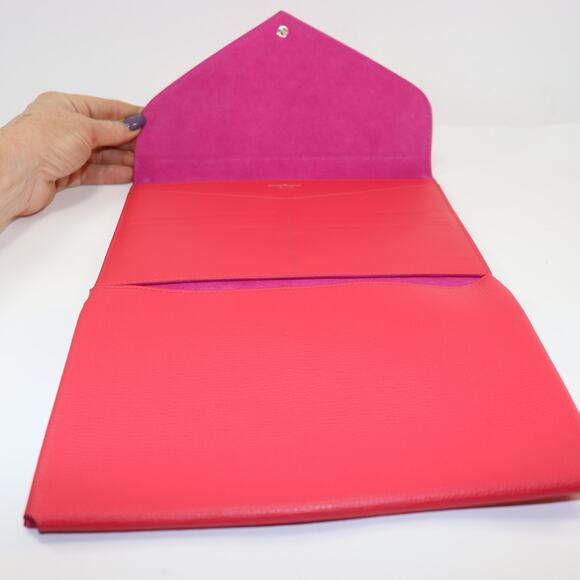 Salvatore Ferragamo Pink Leather Tablet Case Sleeve Fits Kindle or iPad Mini - Picture 3 of 5